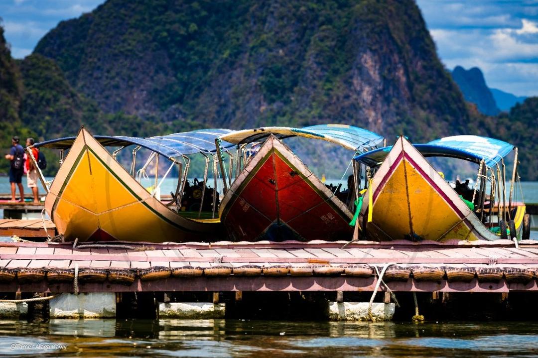 colorful Thailand boats