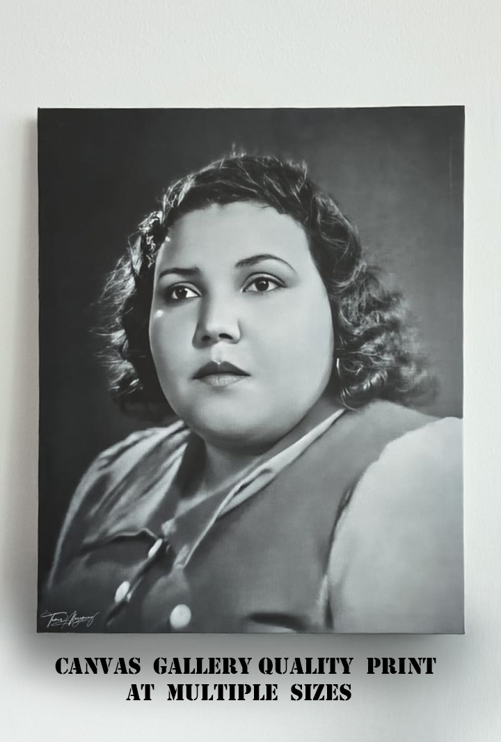 Canvas print of restored photo
